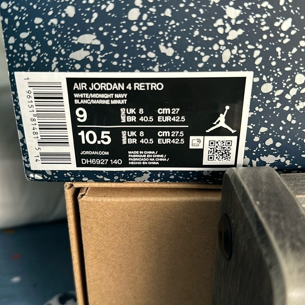 Air Jordan 4 retro white midnight navy